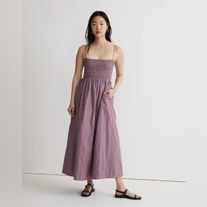 Madewell Theo Sleeveless Midi Dress — Antique Purple